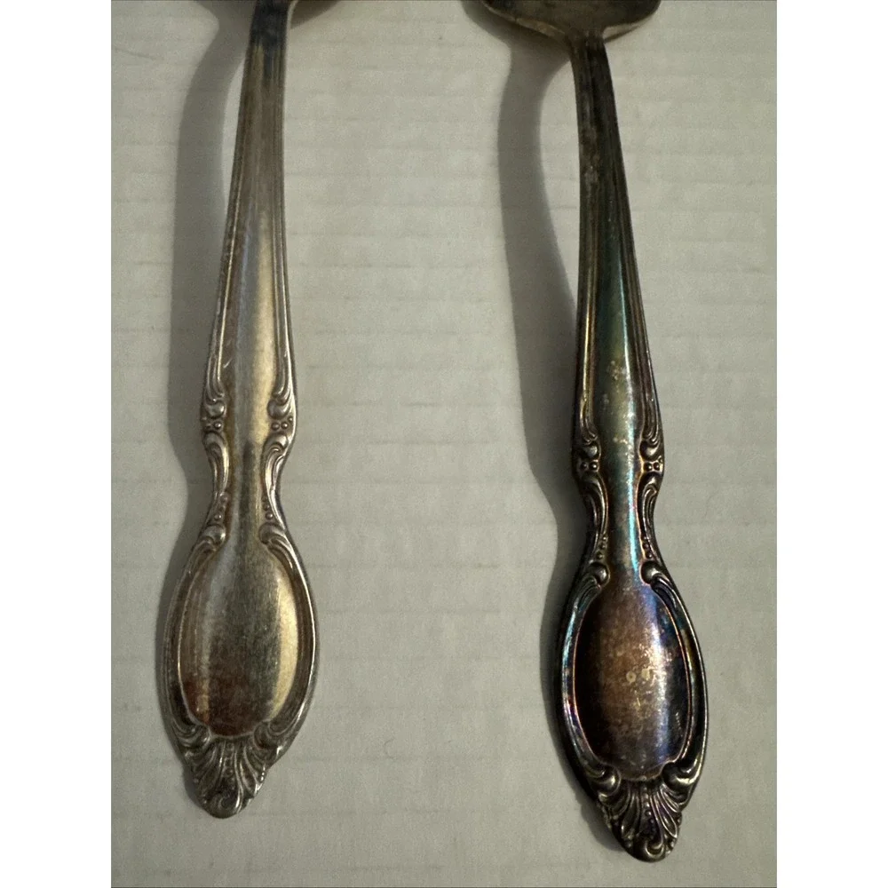 International Silver 2 Serving Pcs. PRECIOUS‎ MIRROR Serving Fork, Spoon
